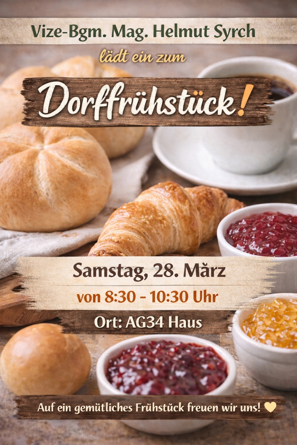 Einladung zum 1. Dorffrühstück